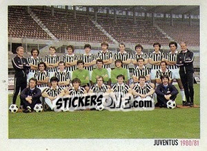 Sticker Juventus 1980/81 - Superalbum. Storia e miti del calcio italiano n. 99 - Panini