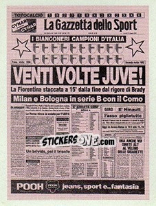 Sticker La Gazzetta dello Sport - Superalbum. Storia e miti del calcio italiano n. 104 - Panini