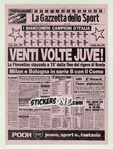 Cromo La Gazzetta dello Sport