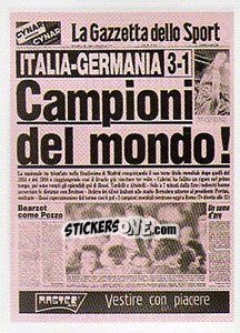 Cromo La Gazzetta dello Sport - Superalbum. Storia e miti del calcio italiano - Panini