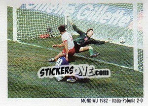 Cromo Mondiali 1982 - Italia-Polonia 2-0 - Superalbum. Storia e miti del calcio italiano - Panini