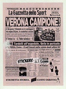 Sticker La Gazzetta dello Sport - Superalbum. Storia e miti del calcio italiano - Panini