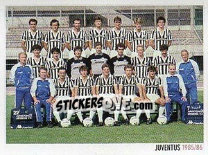 Sticker Juventus 1985/86 - Superalbum. Storia e miti del calcio italiano n. 132 - Panini