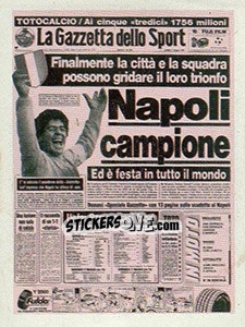 Sticker La Gazzetta dello Sport - Superalbum. Storia e miti del calcio italiano n. 133 - Panini