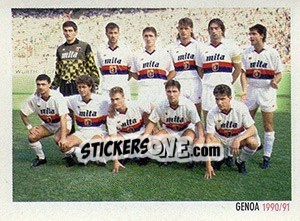 Sticker Genoa 1990/91 - Superalbum. Storia e miti del calcio italiano n. 159 - Panini