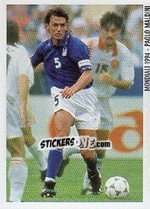 Sticker Mondiali 1994 - Paolo Maldini - Superalbum. Storia e miti del calcio italiano n. 179 - Panini