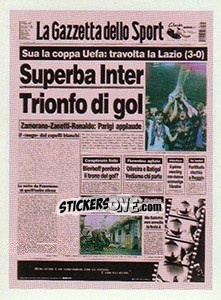 Figurina La Gazzetta dello Sport - Superalbum. Storia e miti del calcio italiano - Panini