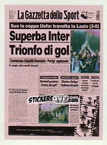 Sticker La Gazzetta dello Sport - Superalbum. Storia e miti del calcio italiano n. 209 - Panini