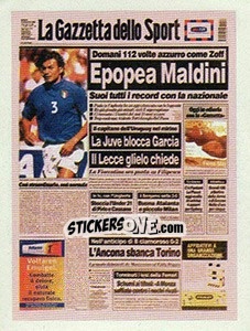 Cromo La Gazzetta dello Sport - Superalbum. Storia e miti del calcio italiano - Panini