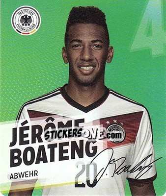 Sticker Jérôme Boateng - DFB-Sammelalbum 2014 n. 4 - Rewe
