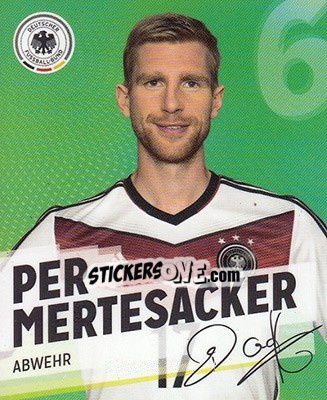 Sticker Per Mertesacker - DFB-Sammelalbum 2014 n. 6 - Rewe