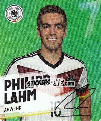 Sticker Philipp Lahm - DFB-Sammelalbum 2014 n. 7 - Rewe