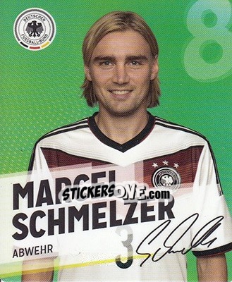 Sticker Marcel Schmelzer - DFB-Sammelalbum 2014 n. 8 - Rewe