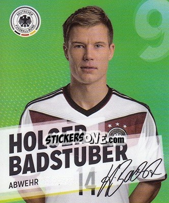 Sticker Holger Badstuber - DFB-Sammelalbum 2014 n. 9 - Rewe