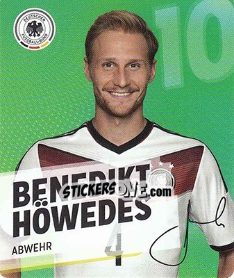 Sticker Benedikt Höwedes - DFB-Sammelalbum 2014 n. 10 - Rewe