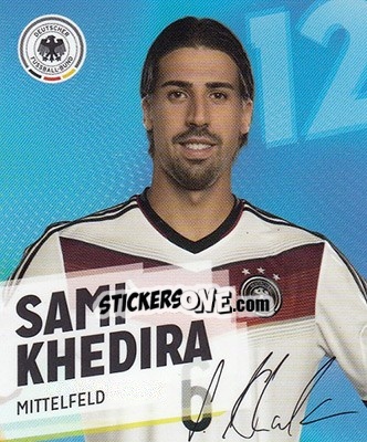 Sticker Sami Khedira - DFB-Sammelalbum 2014 n. 12 - Rewe