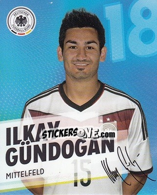 Sticker Ilkay Gündogan - DFB-Sammelalbum 2014 n. 18 - Rewe
