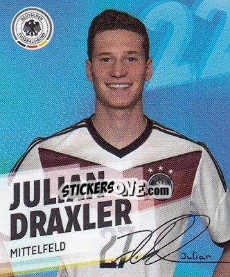 Sticker Julian Draxler - DFB-Sammelalbum 2014 n. 22 - Rewe