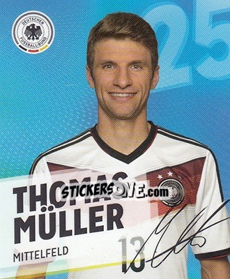 Sticker Thomas Müller - DFB-Sammelalbum 2014 n. 25 - Rewe
