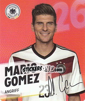 Sticker Mario Gomez - DFB-Sammelalbum 2014 - Rewe