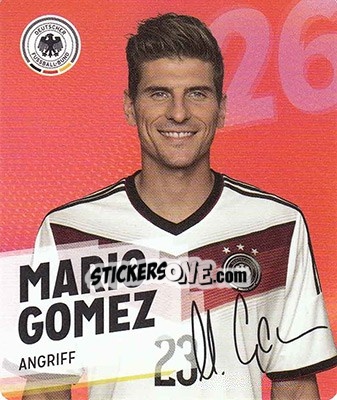 Sticker Mario Gomez - DFB-Sammelalbum 2014 n. 26 - Rewe