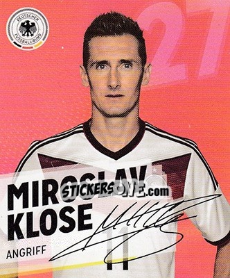 Sticker Miroslav Klose - DFB-Sammelalbum 2014 - Rewe