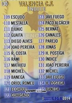 Sticker Índice - Las Fichas Quiz De La Liga 2013-2014 n. 130 - Mundicromo