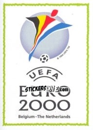 Sticker Official Logo - UEFA Euro Belgium-Netherlands 2000 n. 1 - Panini
