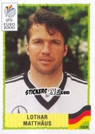 Sticker Lothar Matthaus - UEFA Euro Belgium-Netherlands 2000 n. 9 - Panini