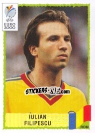 Sticker Iulian Filipescu - UEFA Euro Belgium-Netherlands 2000 - Panini