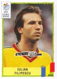 Sticker Iulian Filipescu - UEFA Euro Belgium-Netherlands 2000 n. 34 - Panini