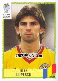 Sticker Ioan Lupescu - UEFA Euro Belgium-Netherlands 2000 - Panini