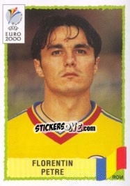 Sticker Florentin Petre - UEFA Euro Belgium-Netherlands 2000 - Panini