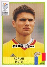 Sticker Adrian Mutu - UEFA Euro Belgium-Netherlands 2000 - Panini