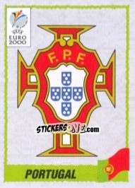 Sticker Emblem Portugal - UEFA Euro Belgium-Netherlands 2000 - Panini