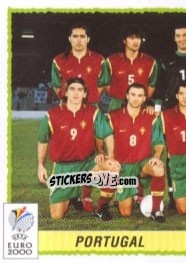 Figurina Team Portugal - Part 1 - UEFA Euro Belgium-Netherlands 2000 - Panini