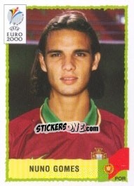 Sticker Nuno Gomes - UEFA Euro Belgium-Netherlands 2000 - Panini