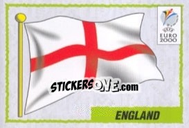 Sticker Emblem England - UEFA Euro Belgium-Netherlands 2000 n. 72 - Panini