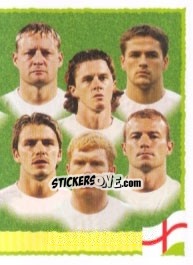 Figurina Team England - Part 2 - UEFA Euro Belgium-Netherlands 2000 - Panini
