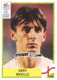 Sticker Gary Neville - UEFA Euro Belgium-Netherlands 2000 n. 76 - Panini