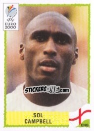 Sticker Sol Campbell - UEFA Euro Belgium-Netherlands 2000 n. 78 - Panini