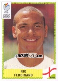 Sticker Rio Ferdinand - UEFA Euro Belgium-Netherlands 2000 - Panini