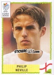 Sticker Phil Neville - UEFA Euro Belgium-Netherlands 2000 n. 82 - Panini