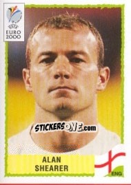 Sticker Alan Shearer - UEFA Euro Belgium-Netherlands 2000 n. 93 - Panini