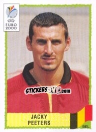 Sticker Jacky Peeters - UEFA Euro Belgium-Netherlands 2000 - Panini