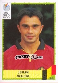 Sticker Johan Walem - UEFA Euro Belgium-Netherlands 2000 - Panini