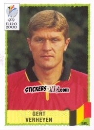 Sticker Gert Verheyen - UEFA Euro Belgium-Netherlands 2000 - Panini