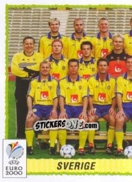 Figurina Team Sweden - Part 1 - UEFA Euro Belgium-Netherlands 2000 - Panini