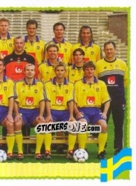 Figurina Team Sweden - Part 2 - UEFA Euro Belgium-Netherlands 2000 - Panini