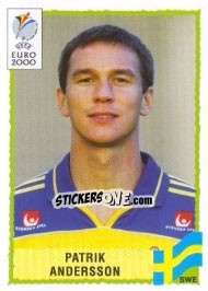 Cromo Patrik Andersson - UEFA Euro Belgium-Netherlands 2000 - Panini